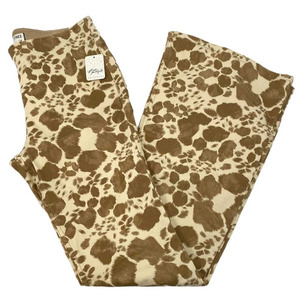 We The Free Beige Brown Animal Print Penny Flared Pants | Womens 29
